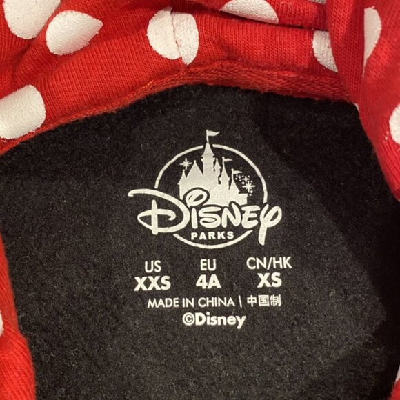 Disney Parks XXS (4) Minnie Mouse Ears Hoodie Sweatshirt - Picture 7 of 7